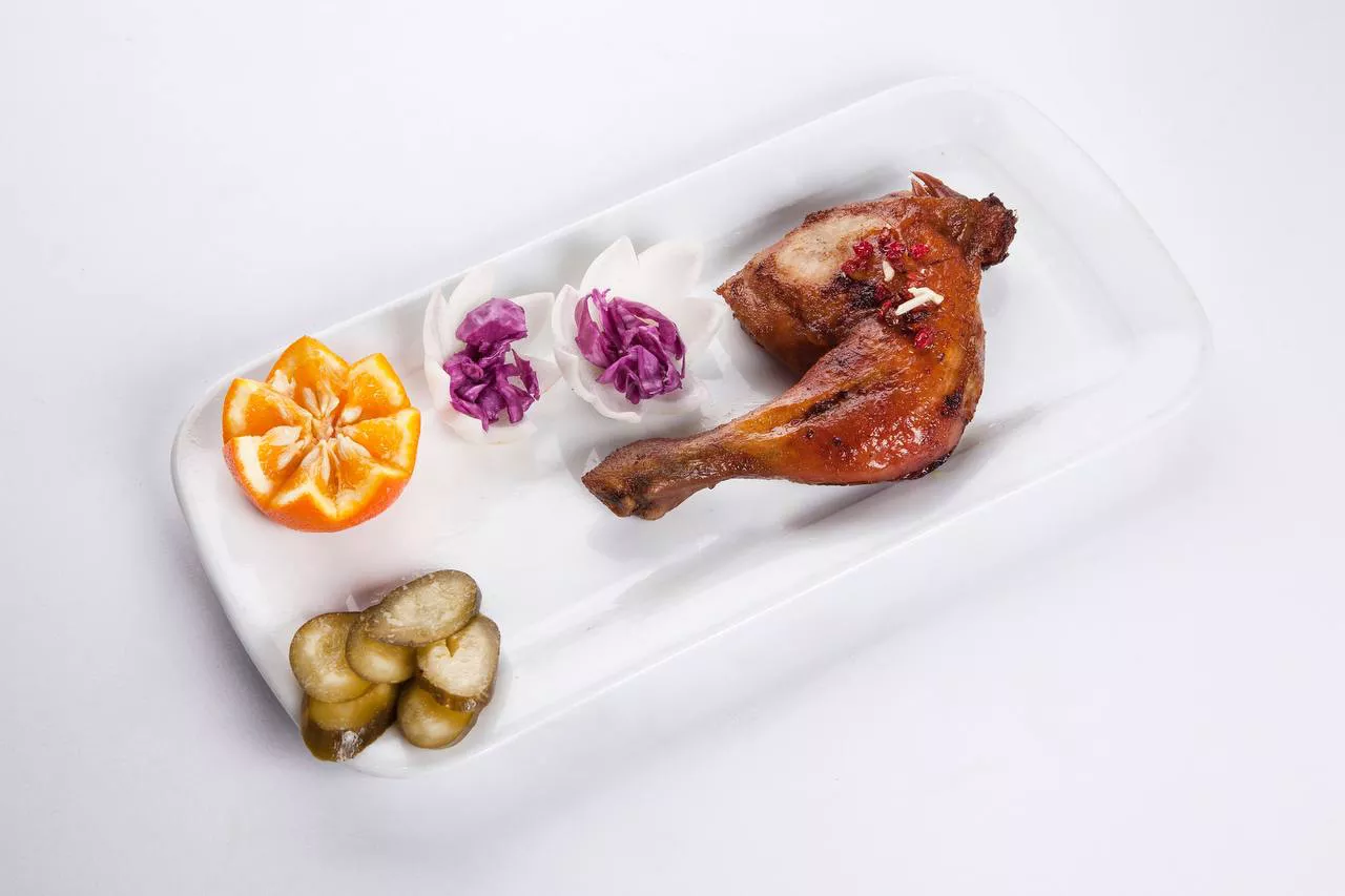 چلو مرغ سرخ شده